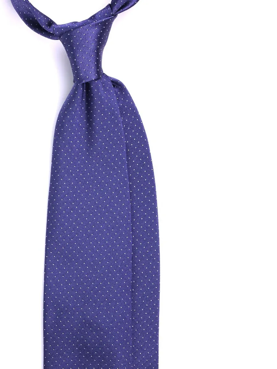R18 - Blue Avion White Dots Tie - Silk