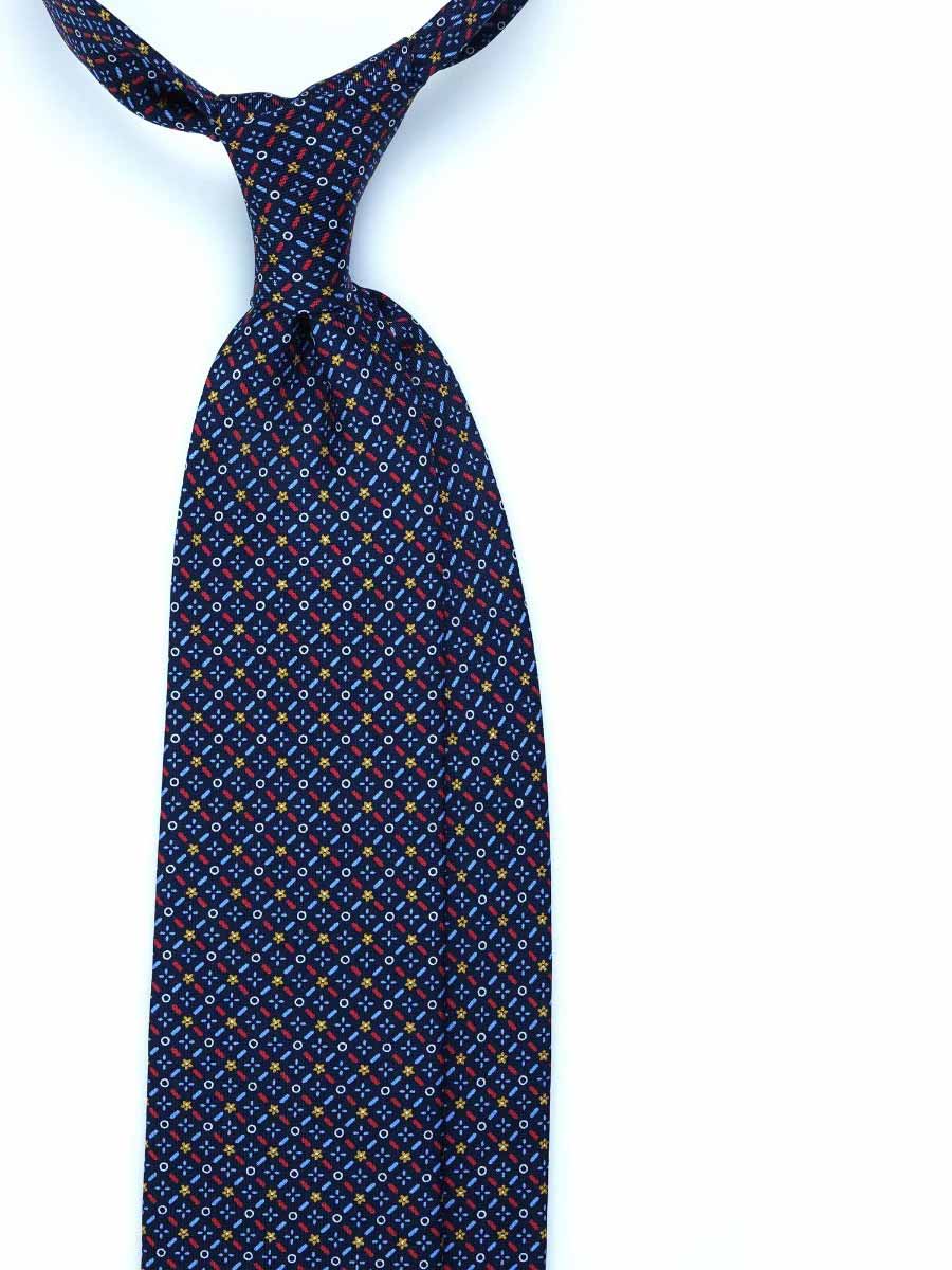 R14 - Blue and Red and Golden Flowers - Silk