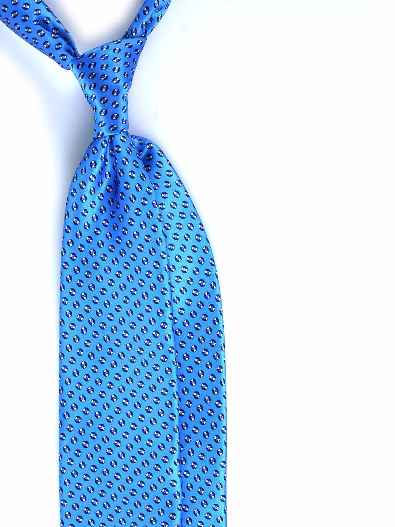 R9 - Light Blue and Blue Tie - Satin Silk