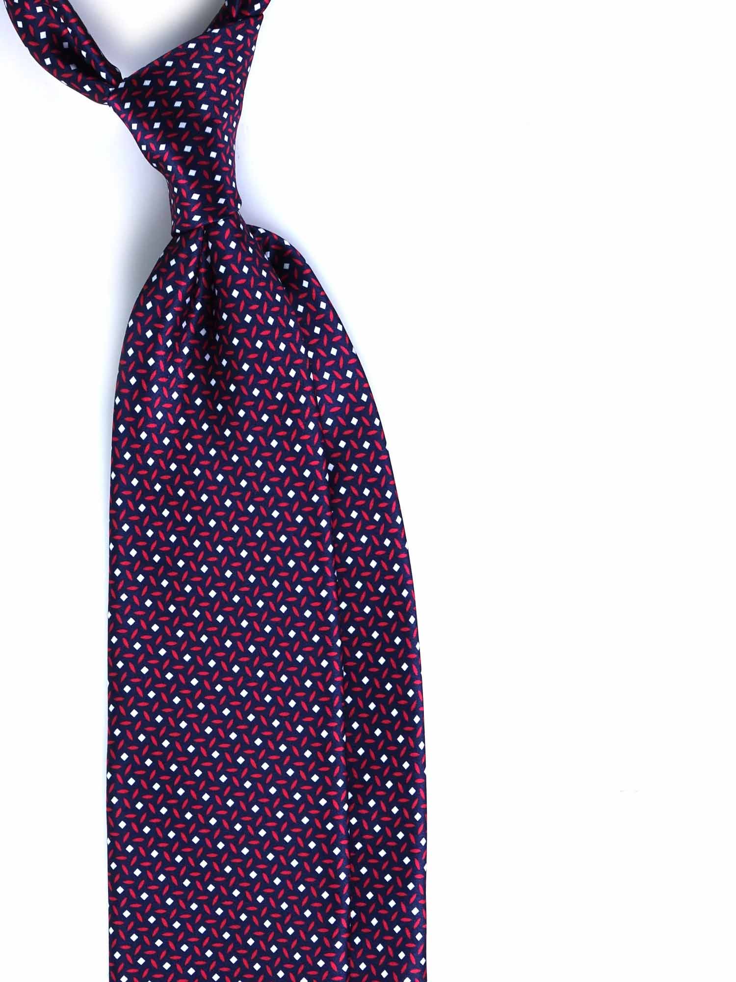 R1 - Blue and Red Stars Tie - Satin Silk